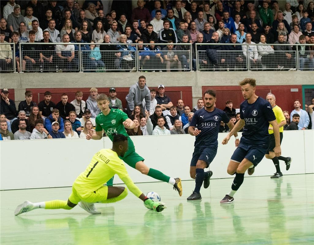 Herrenberg, Längenholzhalle, Fußball, Gäubote-Cup,  VfL Herrenberg (grün) - VfL ...