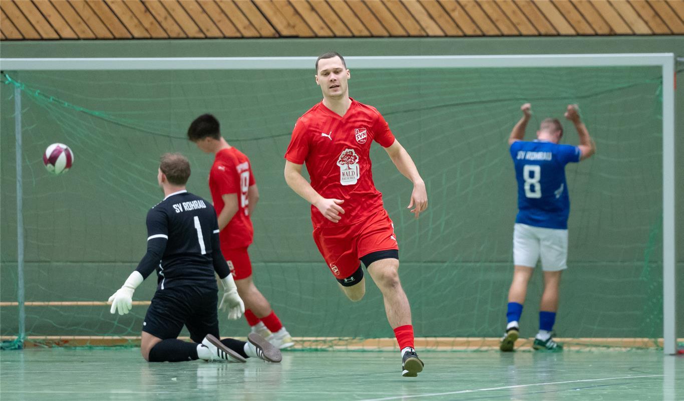 Herrenberg, Längenholzhalle, Gäubote-Cup, Hallenfußballturnier,  SV Rohrau (blau...