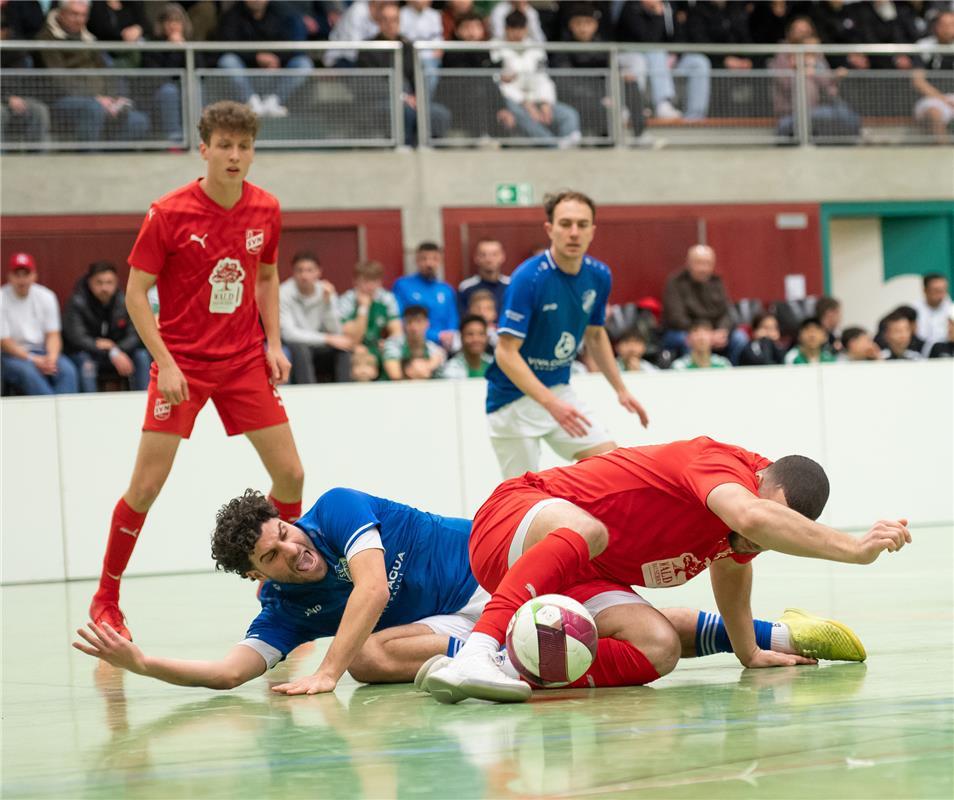 Herrenberg, Längenholzhalle, Gäubote-Cup, Hallenfußballturnier,  SV Rohrau (blau...