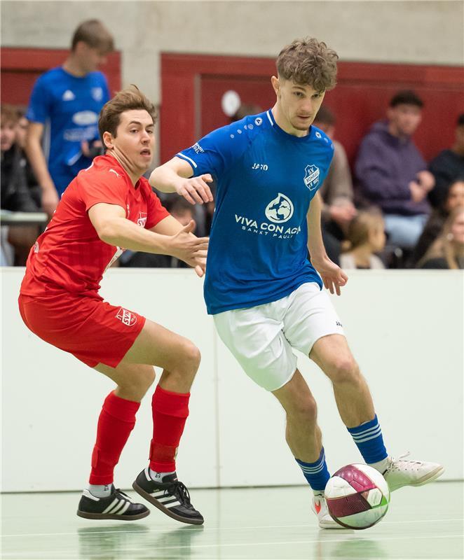 Herrenberg, Längenholzhalle, Gäubote-Cup, Hallenfußballturnier,  SV Rohrau (blau...