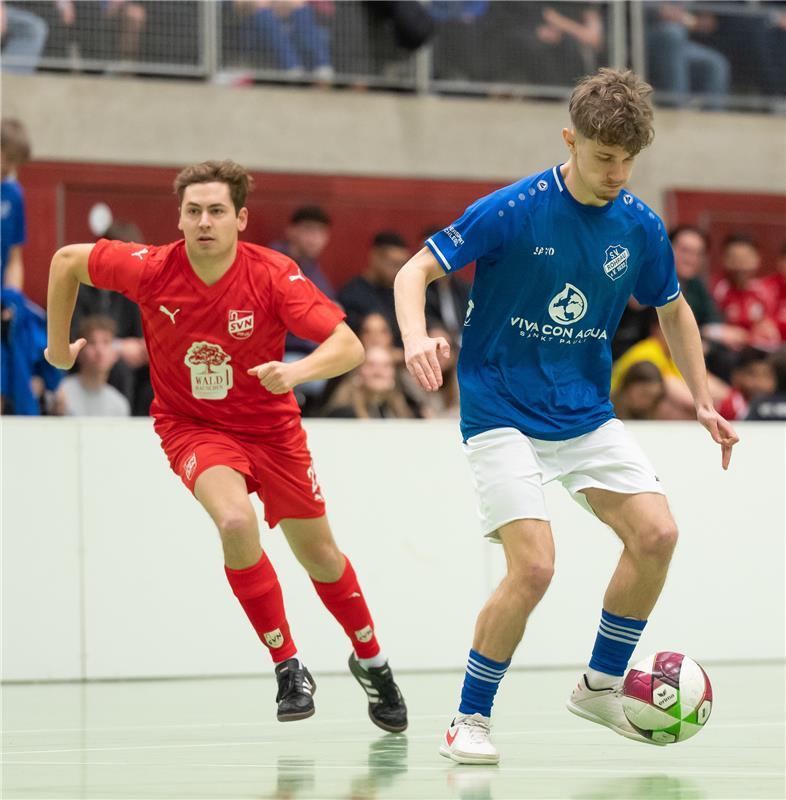 Herrenberg, Längenholzhalle, Gäubote-Cup, Hallenfußballturnier,  SV Rohrau (blau...