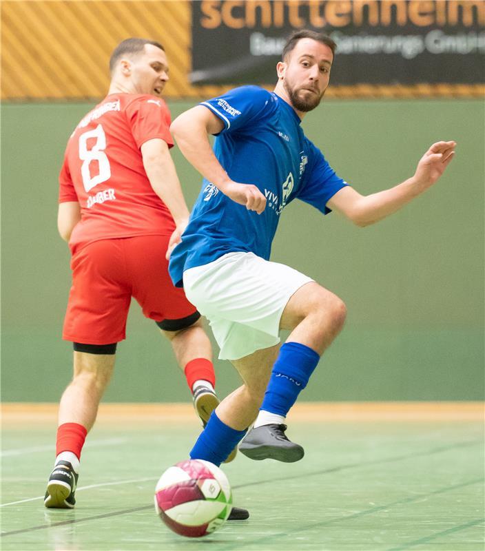 Herrenberg, Längenholzhalle, Gäubote-Cup, Hallenfußballturnier,  SV Rohrau (blau...