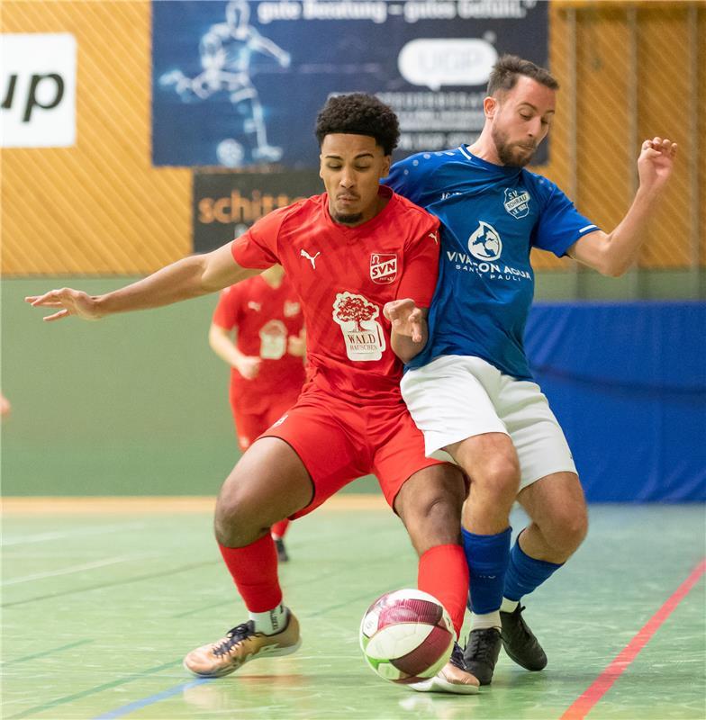 Herrenberg, Längenholzhalle, Gäubote-Cup, Hallenfußballturnier,  SV Rohrau (blau...