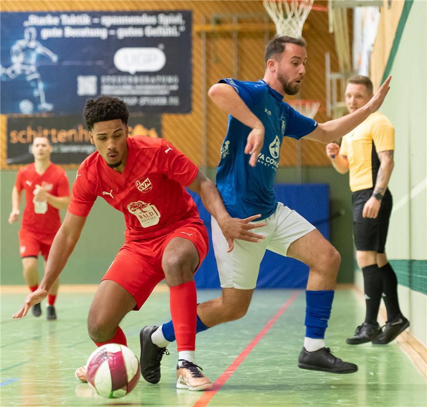 Herrenberg, Längenholzhalle, Gäubote-Cup, Hallenfußballturnier,  SV Rohrau (blau...