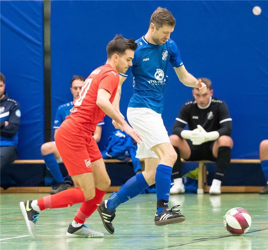Herrenberg, Längenholzhalle, Gäubote-Cup, Hallenfußballturnier,  SV Rohrau (blau...