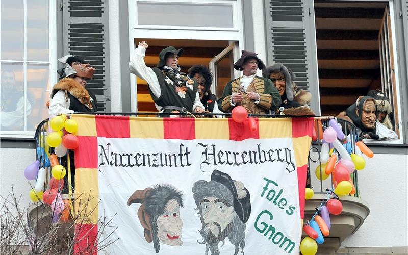 Heute Rathausstürme durch die Narren in Herrenberg und Umgebung Herrenberg Rathaussturm Narrenzunft / Foto: Holom