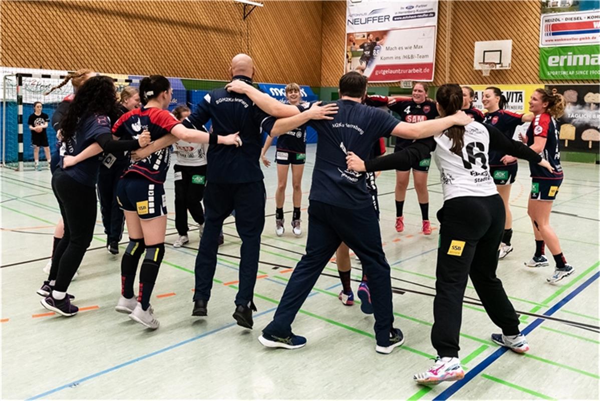 Herrenberg Siegsjubel nach Spielende,   SG H2Ku Herrenberg Kuties vs. SV Werder ...