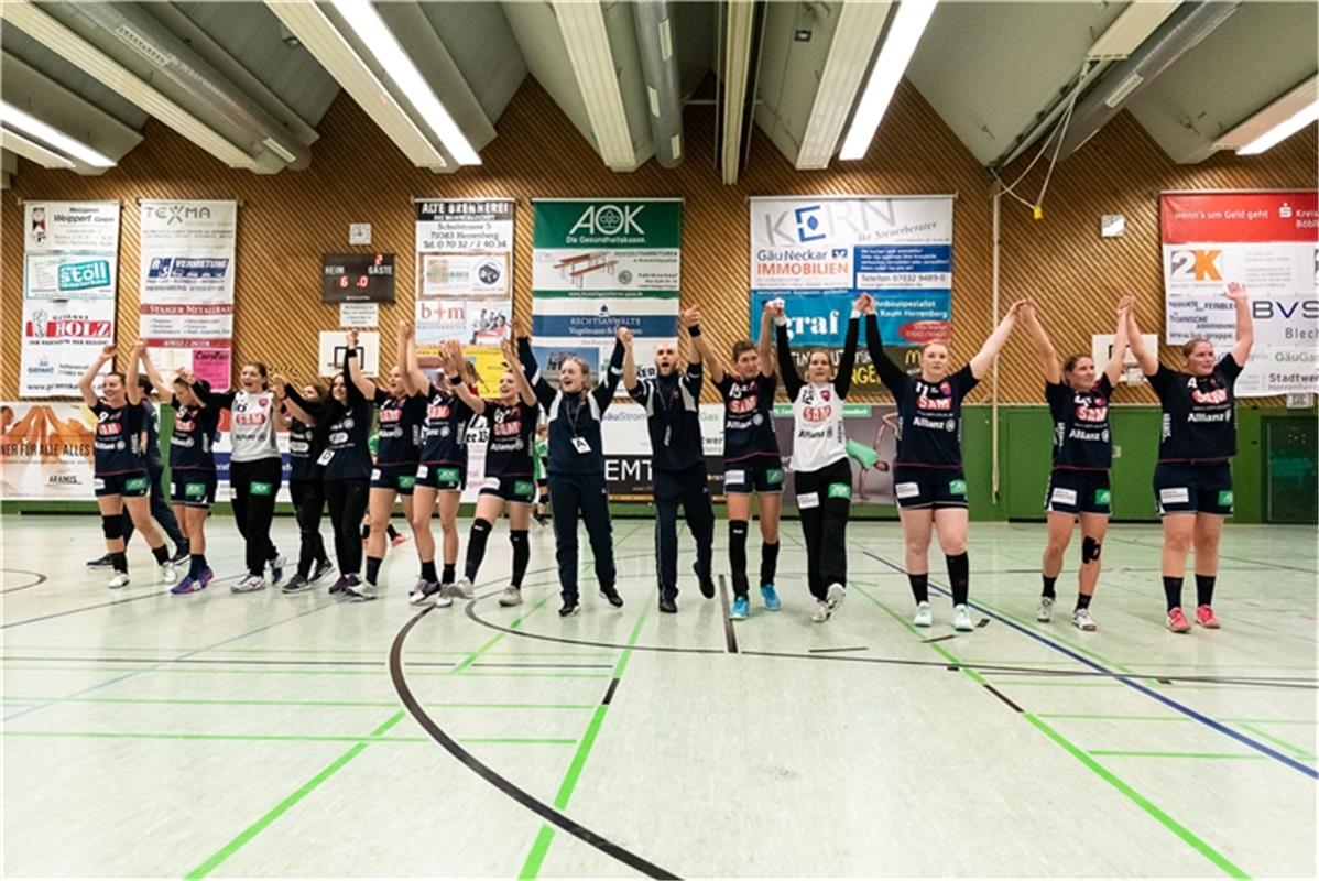 Herrenberg Siegsjubel nach Spielende,   SG H2Ku Herrenberg Kuties vs. SV Werder ...