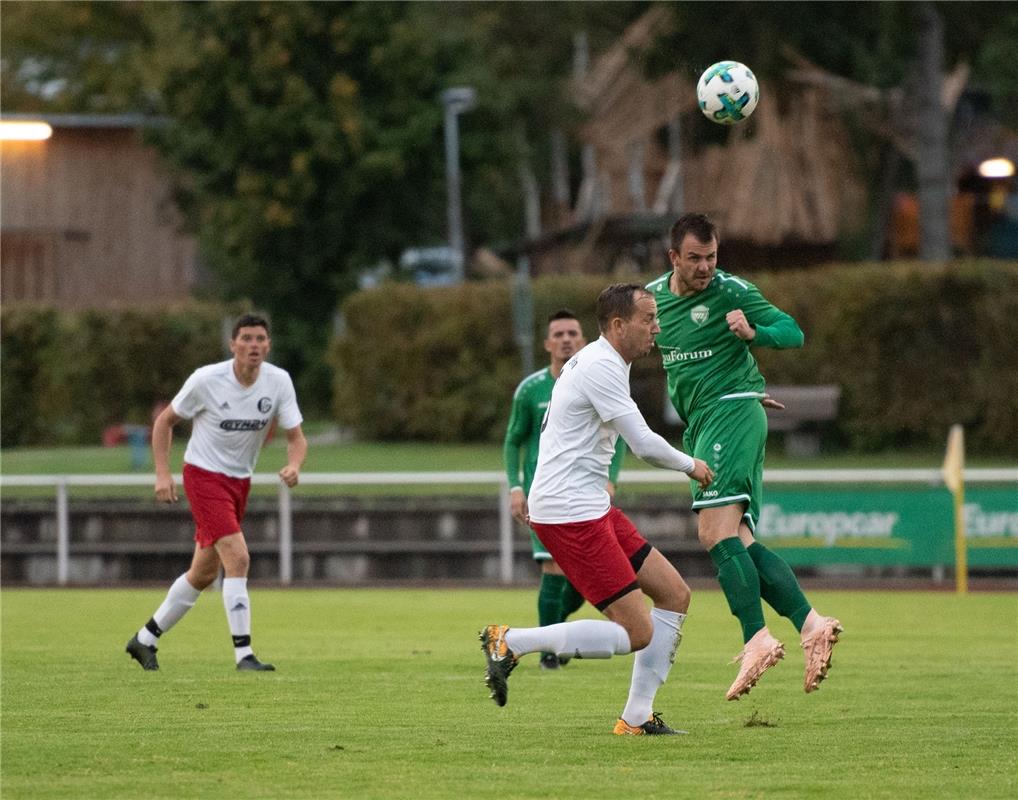 Herrenberg, Stadion, Fußball Bezirksliga, VfL Herrenberg (grün) - SV Gültlingen ...