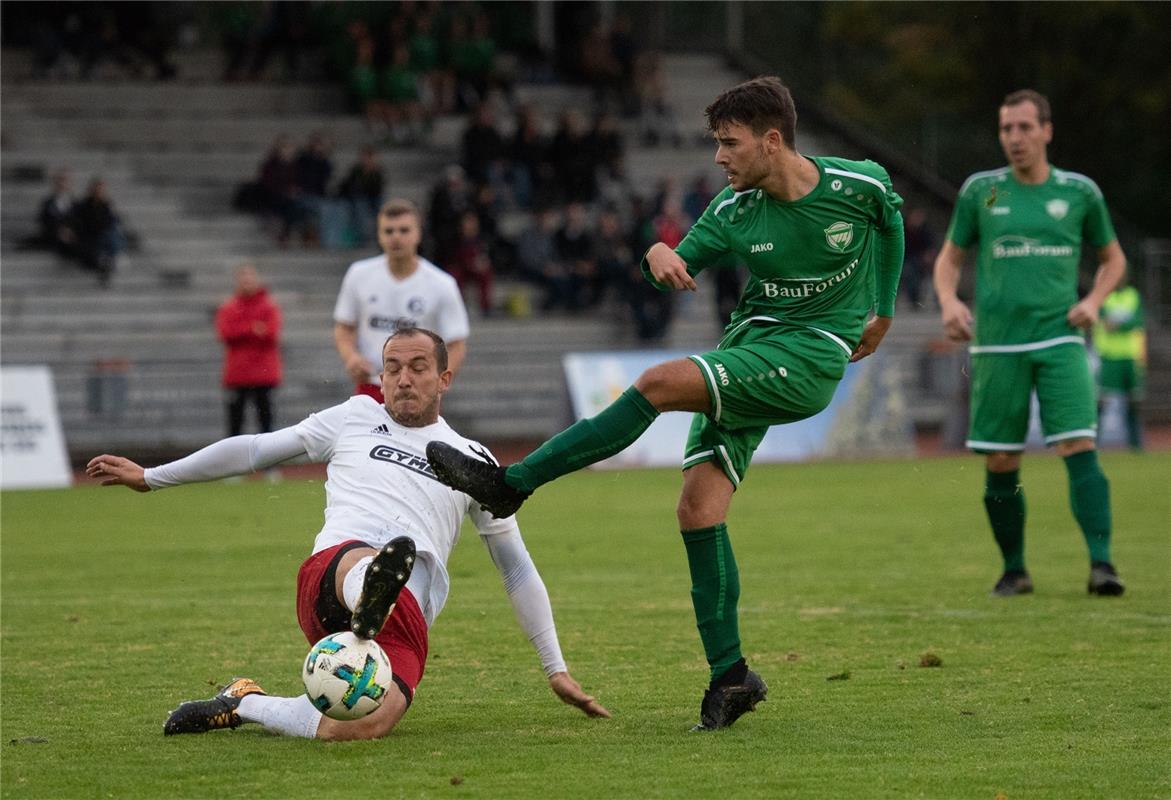 Herrenberg, Stadion, Fußball Bezirksliga, VfL Herrenberg (grün) - SV Gültlingen ...