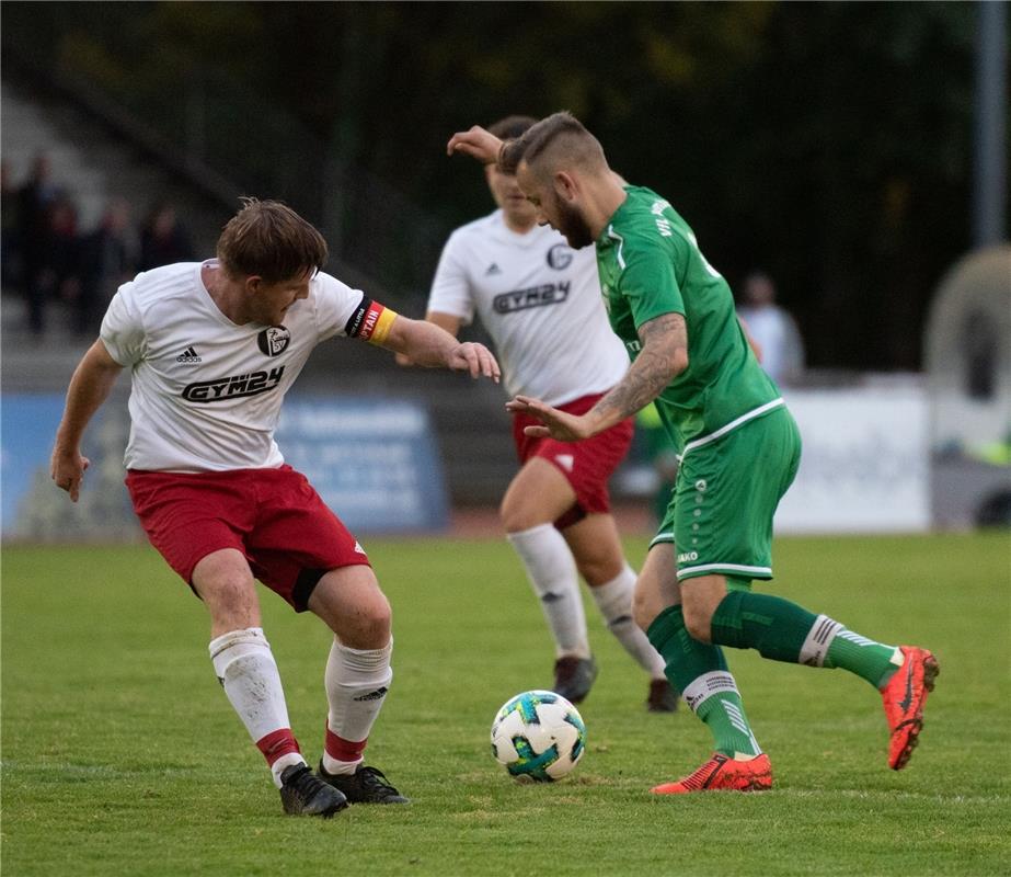 Herrenberg, Stadion, Fußball Bezirksliga, VfL Herrenberg (grün) - SV Gültlingen ...