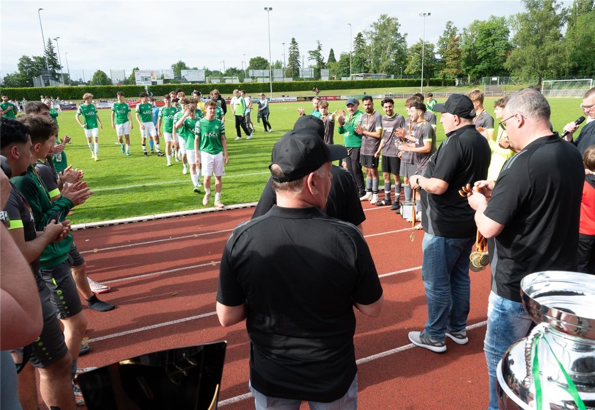 Herrenberg, Stadion, Fußball, Jugendpokalfinale, A-Jugend, VfL Herrenberg (grün)...