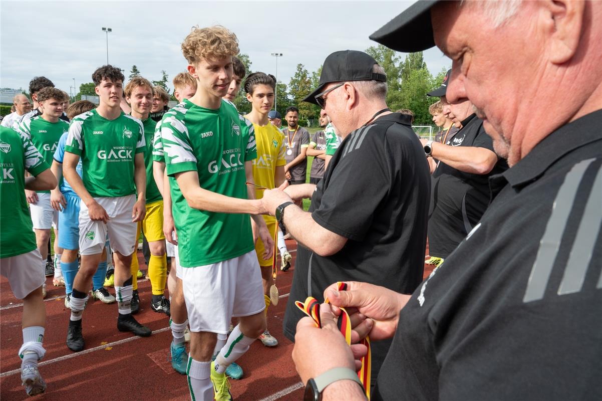 Herrenberg, Stadion, Fußball, Jugendpokalfinale, A-Jugend, VfL Herrenberg (grün)...