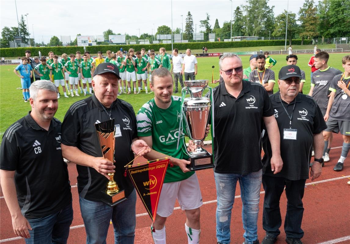 Herrenberg, Stadion, Fußball, Jugendpokalfinale, A-Jugend, VfL Herrenberg (grün)...