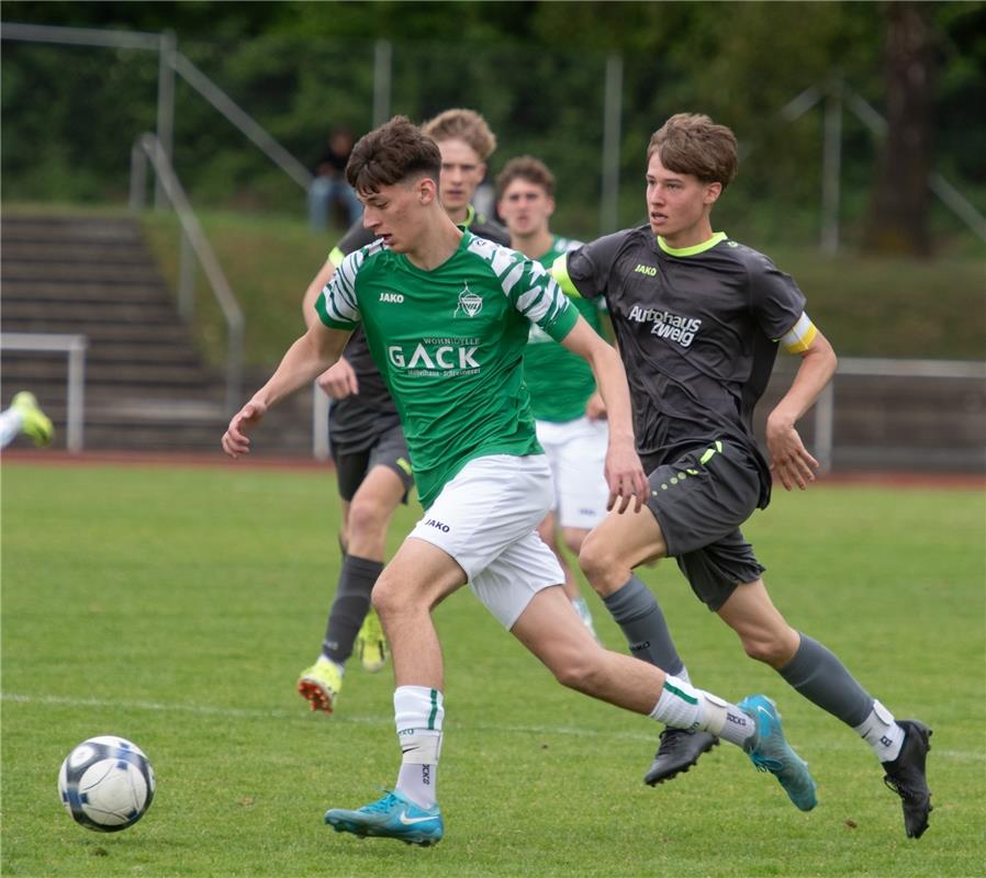 Herrenberg, Stadion, Fußball, Jugendpokalfinale, A-Jugend, VfL Herrenberg (grün)...