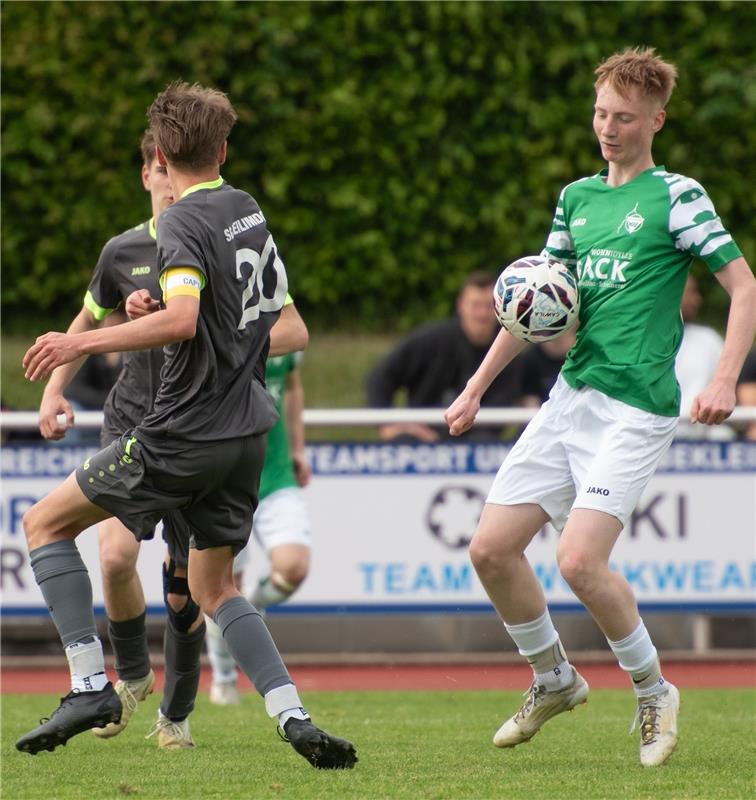 Herrenberg, Stadion, Fußball, Jugendpokalfinale, A-Jugend, VfL Herrenberg (grün)...