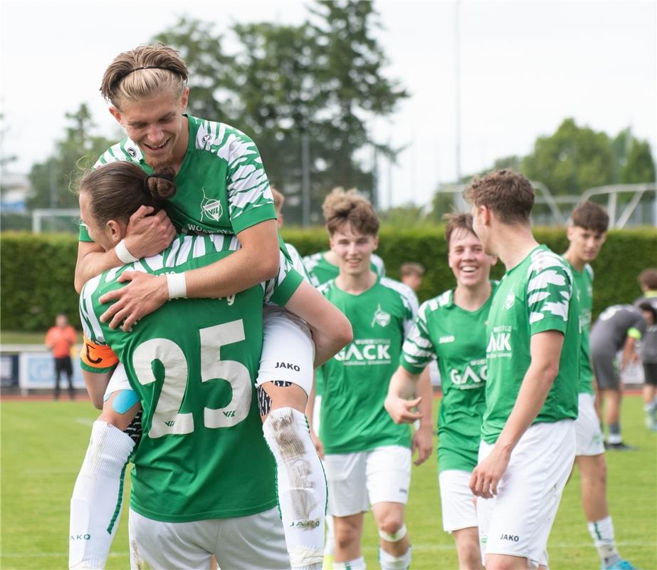 Herrenberg, Stadion, Fußball, Jugendpokalfinale, A-Jugend, VfL Herrenberg (grün)...
