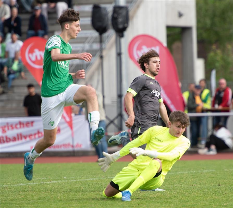 Herrenberg, Stadion, Fußball, Jugendpokalfinale, A-Jugend, VfL Herrenberg (grün)...