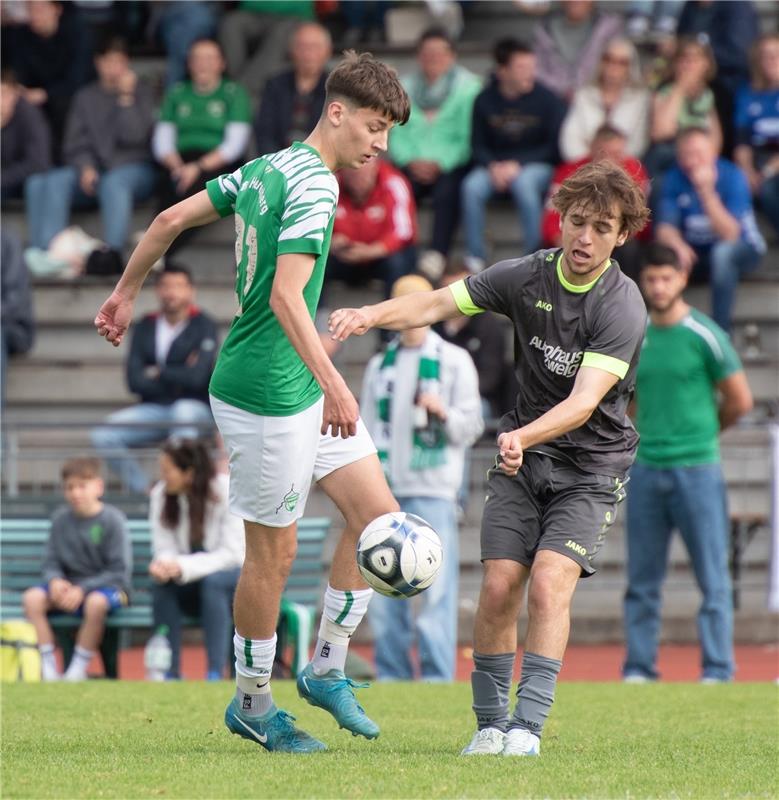 Herrenberg, Stadion, Fußball, Jugendpokalfinale, A-Jugend, VfL Herrenberg (grün)...