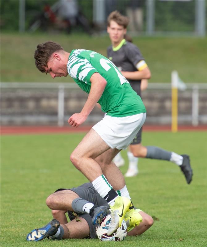 Herrenberg, Stadion, Fußball, Jugendpokalfinale, A-Jugend, VfL Herrenberg (grün)...