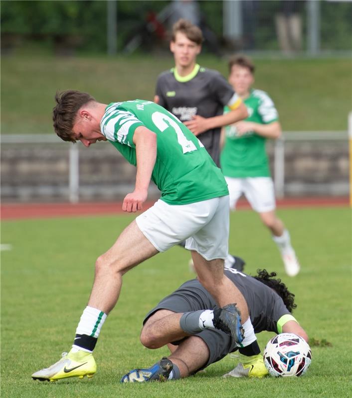 Herrenberg, Stadion, Fußball, Jugendpokalfinale, A-Jugend, VfL Herrenberg (grün)...