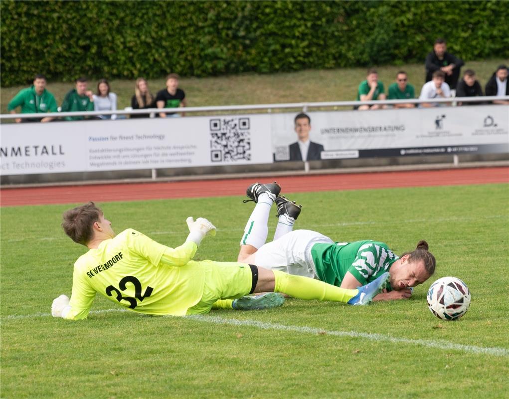 Herrenberg, Stadion, Fußball, Jugendpokalfinale, A-Jugend, VfL Herrenberg (grün)...