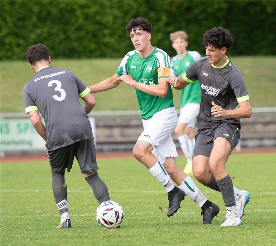 Herrenberg, Stadion, Fußball, Jugendpokalfinale, A-Jugend, VfL Herrenberg (grün)...