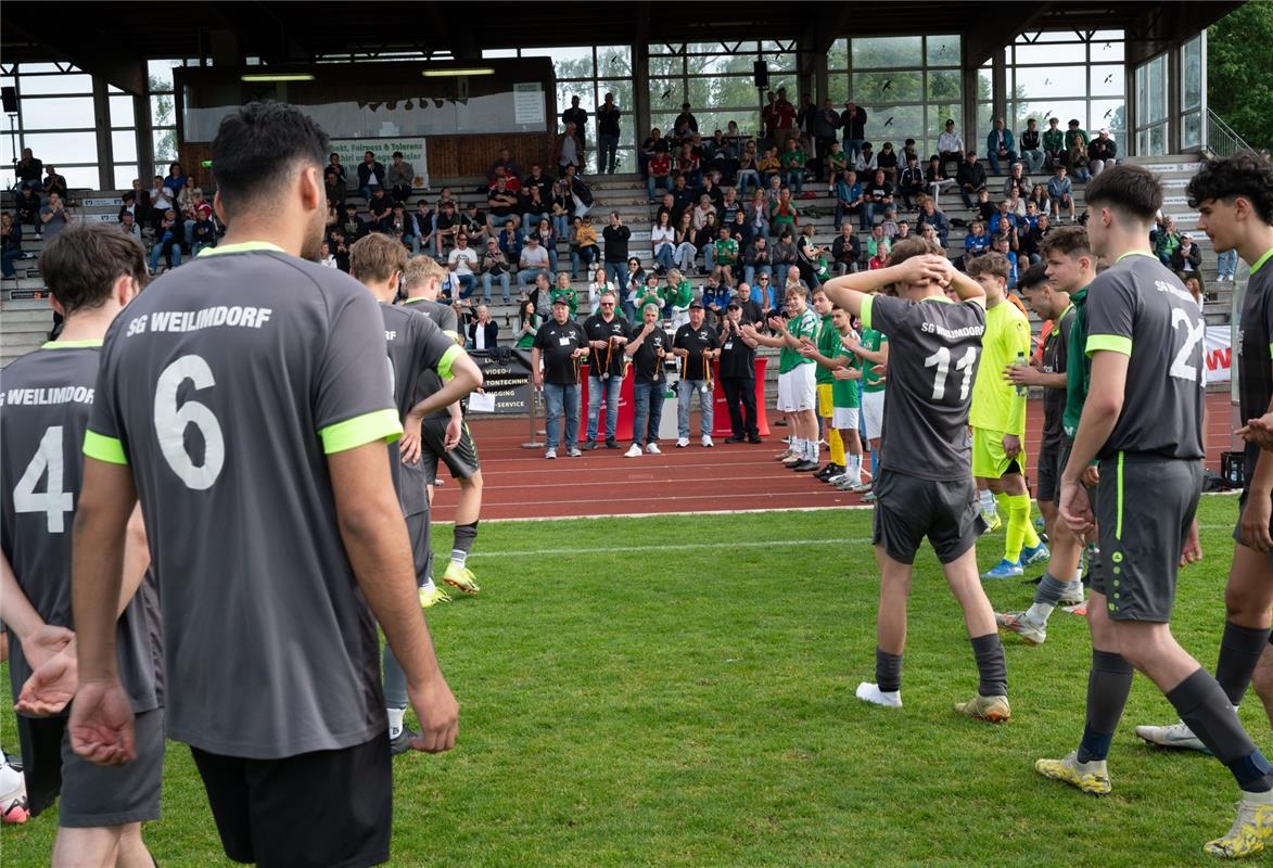 Herrenberg, Stadion, Fußball, Jugendpokalfinale, A-Jugend, VfL Herrenberg (grün)...