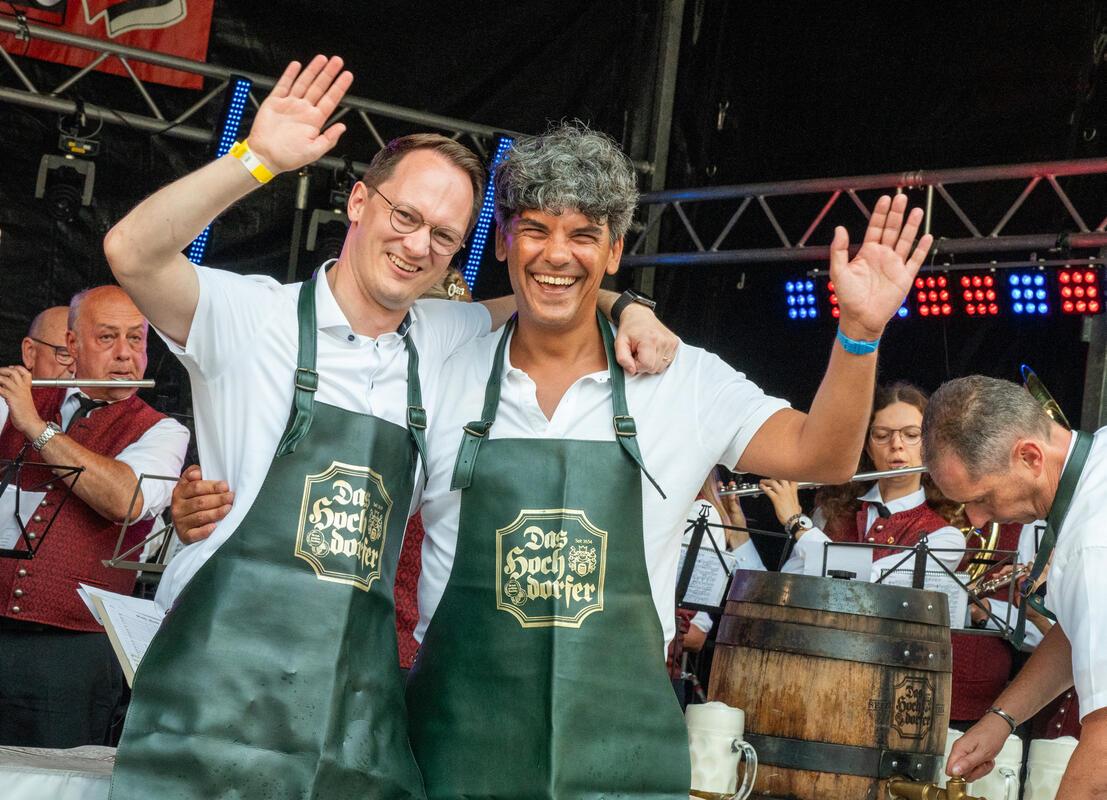 Herrenberg, Stadtfest, Eröffnung, Foto: Tatjana Vecsey Fassanstich,  GB-Foto: Ve...
