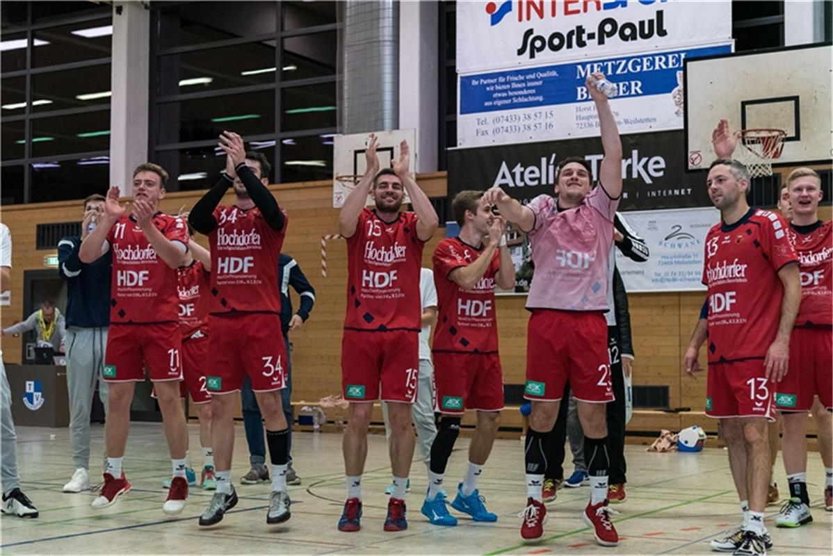 Herrenberg bedankt sich bei Fans, TV Weilstetten vs. SG H2Ku Herrenberg, Handbal...