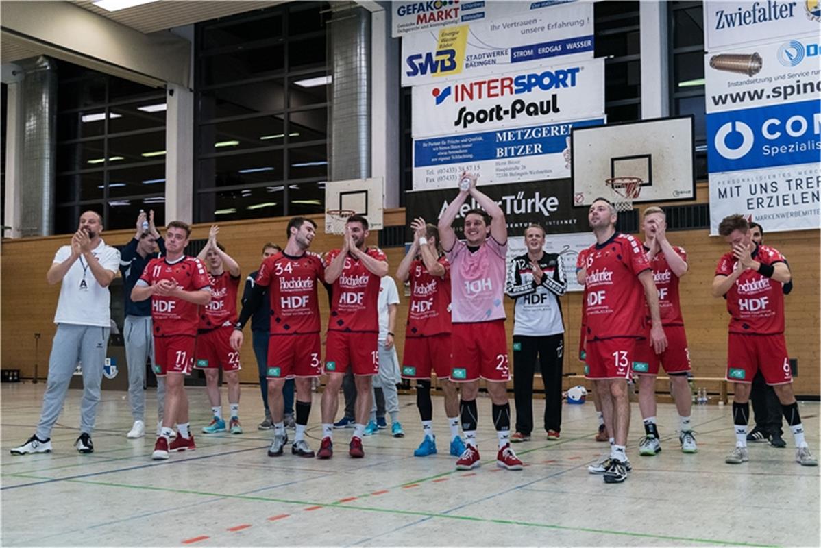 Herrenberg bedankt sich bei Fans, TV Weilstetten vs. SG H2Ku Herrenberg, Handbal...