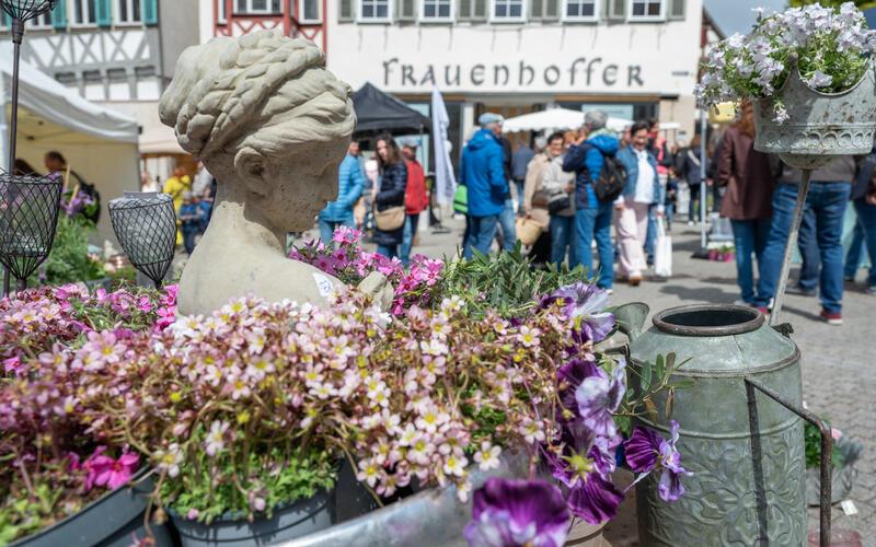 Herrenberg blühte am verkaufsoffenen Sonntag, der unter anderem zum Marktplatz lockte. GB-Foto: Vecsey