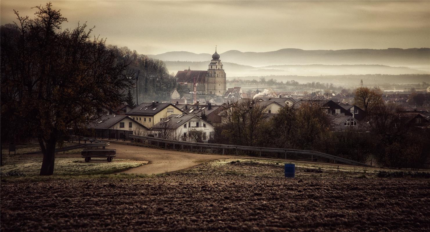 Herrenberg in bester Herbststimung hat Matthias Seeger aus  Nagold von Kuppingen...