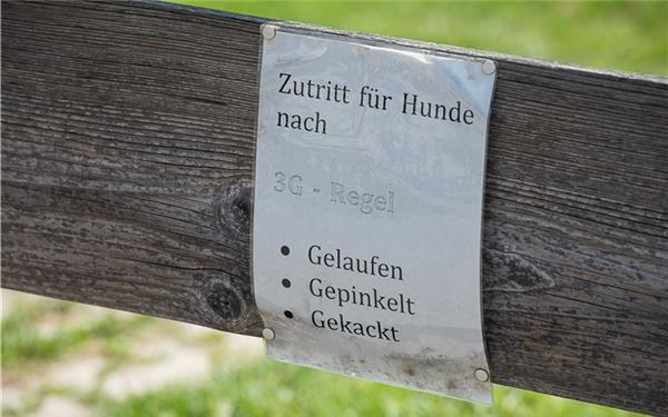 Hier gilt 3G immer noch (gesehen am Hundesportplatz Gültstein) GB-Foto: Schmidt
