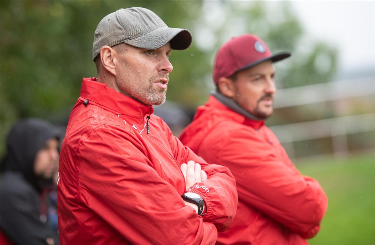 Holger Schulz und Thomas Wohlbold Trainerstab Gültstein   Fußball 8 / 2020 Affst...