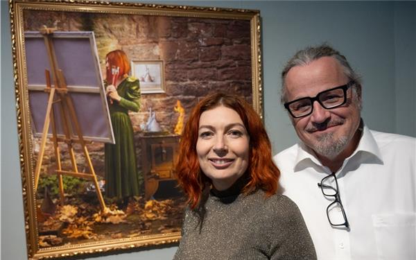 Horst Kistner und Olga Beckmann liegen „künstlerisch auf einer Ebene“. GB-Foto: Schmidt