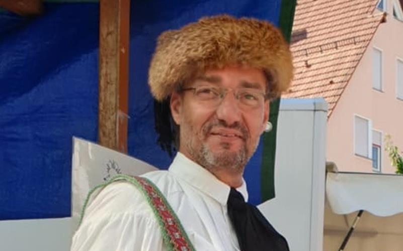 Hubert Reichardt in Kuppinger Tracht. GB-Foto: gb