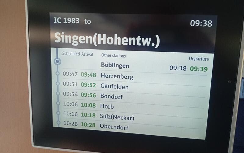 IC nach Singen: Künftig mit weniger Halten. GB-Foto: gb