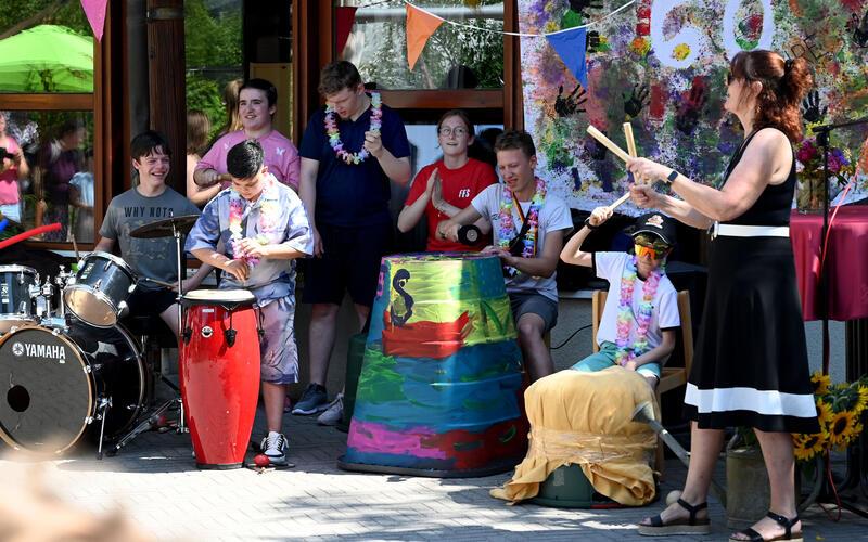 Ihr Auftritt darf bei dem Jubiläumsfest nicht fehlen: Die Schulband der Friedrich-Fröbel-Schule.GB-Foto: Holom