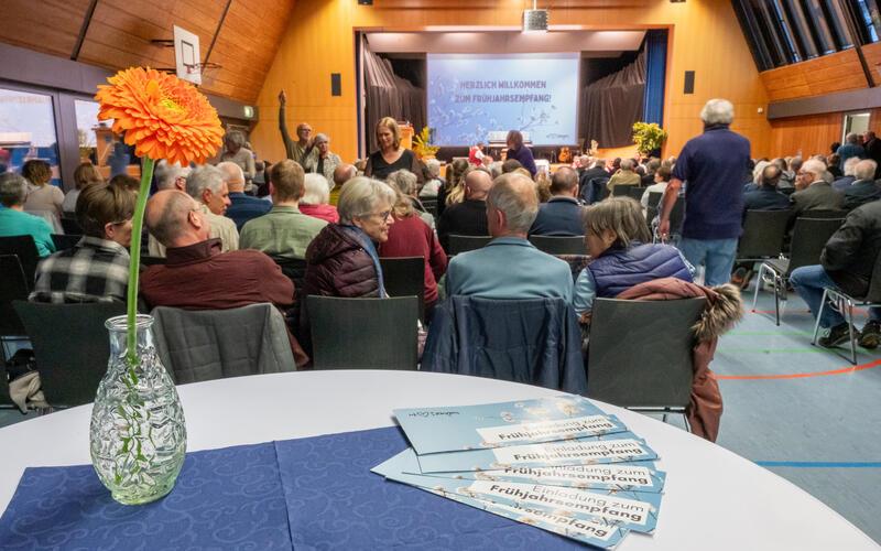 Ihren Frühjahrsempfang veranstaltet die Gemeinde in der Gemeindehalle. GB-Foto: Vecsey