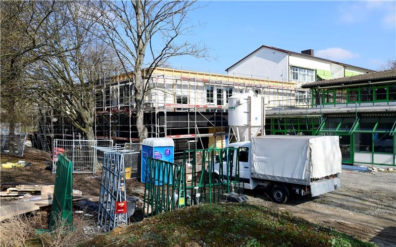 Im Herbst soll die neue Kita im Wiesengrund bezogen werden. GB-Foto: Holom