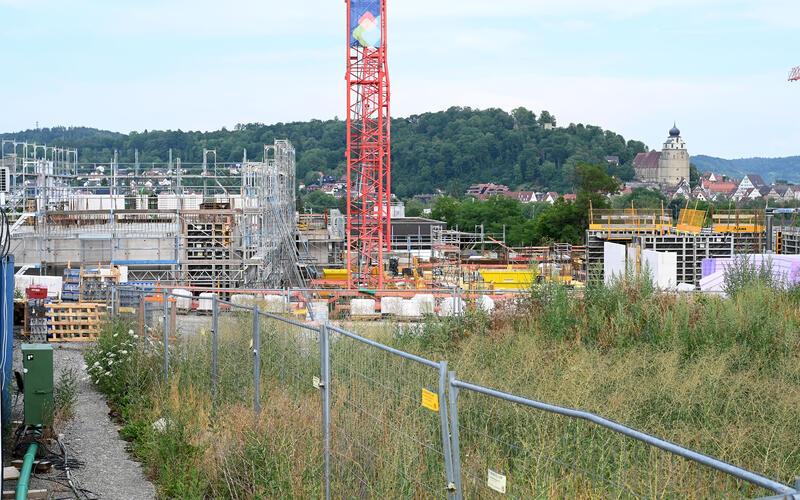 Im Herrenberger Wohnquartier „Gefylde“ wird fleißig gebaut – mit möglichen Quadratmeterpreisen von 3125 Euro. GB-Foto: Holom