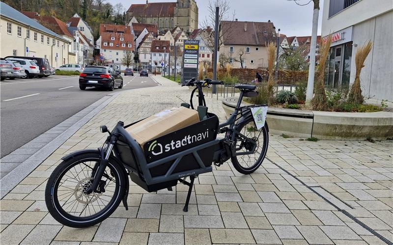 Neues Angebot in Herrenberg: Lastenfahrrad kostenlos ausleihen Im „Stadtrad“ können auch zwei Kinder mitfahren. GB-Foto: gb