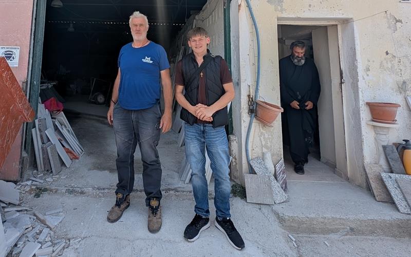 Im griechischen Alexandroupolis ließen sich in einem Marmorbetrieb und in einer Konditorei (Bild unten) für zwei Teilnehmer wertvolle Berufserfahrung sammeln. GB-Fotos: gb