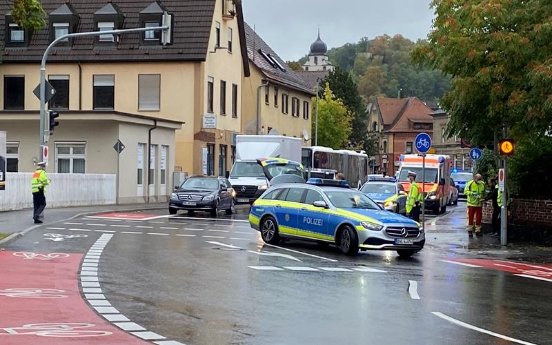 84-Jähriger wird bei Kollision schwer verletzt In der Horber Straße ereignete sich am Montag der schwere Unfall GB-Foto: gb
