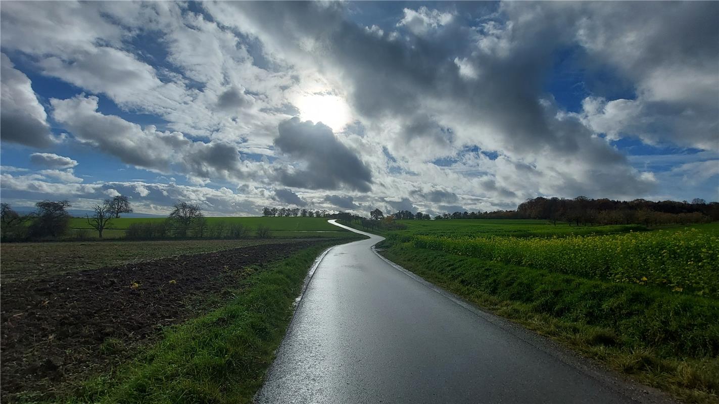 In diesem Licht ein wahrlich "himmlischer" Radweg. Von Martin Allgeier aus Herre...