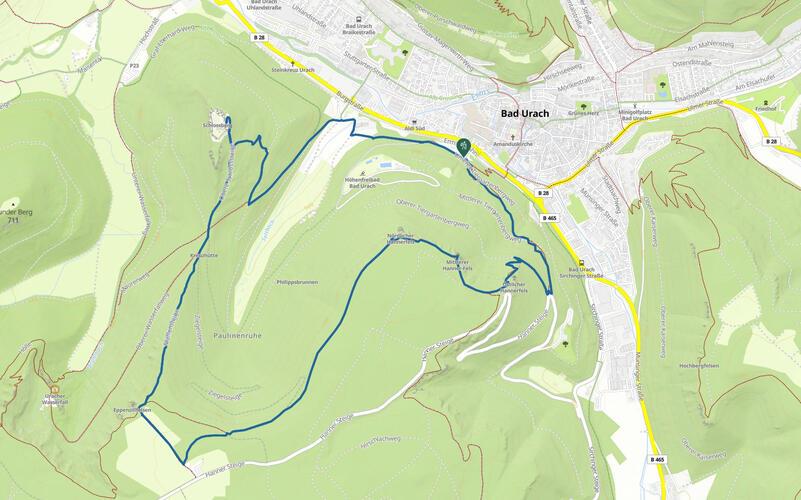 In einem Rundweg geht es über die Alb. GB-Karte: www.badurach-tourismus.de