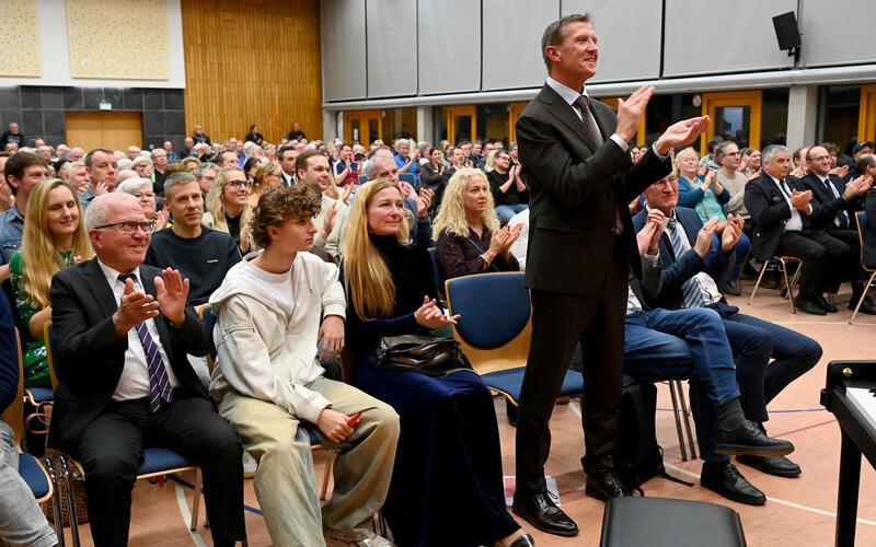 Ingolf Welte bei seiner Verabschiedung: „Wenn jemand die Sachebene verlässt, bleibe ich auf der Sachebene.“ GB-Foto: Holom