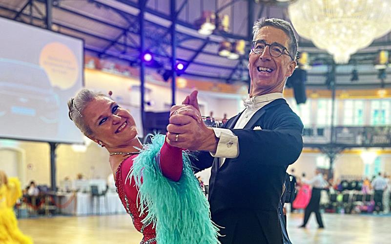 Inzwischen startet das Paar bei Turnieren: Petra und Jürgen Kohler bei den German Open Championships im vergangenen Jahr in Stuttgart. GB-Foto: Reichert