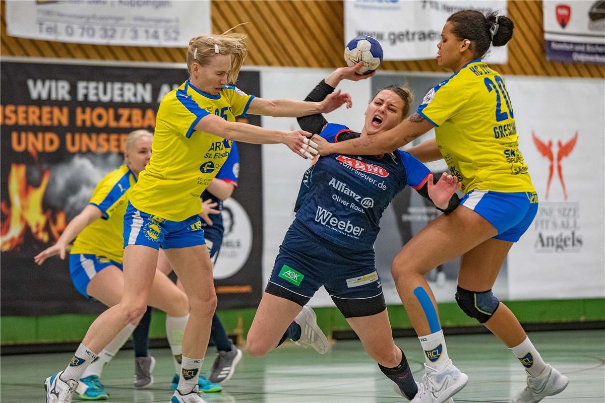 Jacqueline Hummel (HC Leipzig #35), Sharleen Greschner und Sharleen Greschner (H...